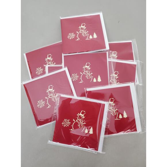 Bundle of 5 Unique 3D Popup Frosty The Snowman Holiday Greeting Cards - Picture 3 of 3